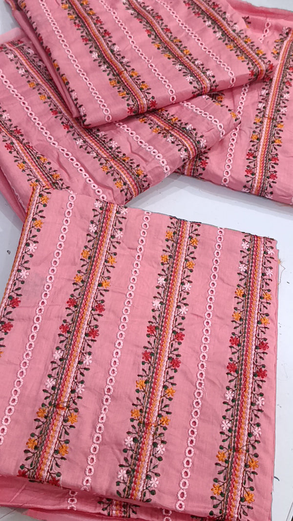 Premium 2pc Chickankari Lawn - Pink