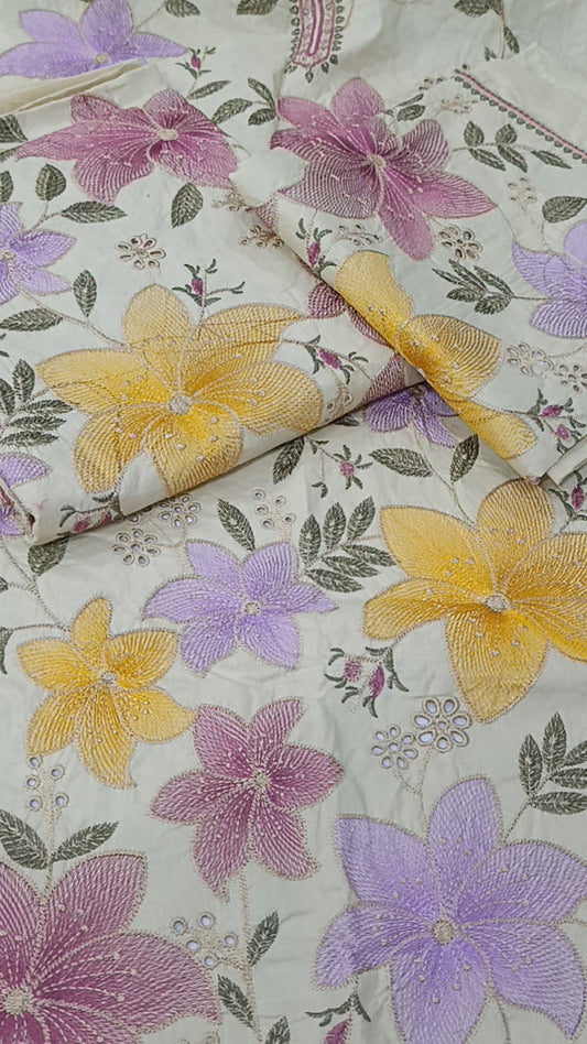 3pc Embroidered Applique Work