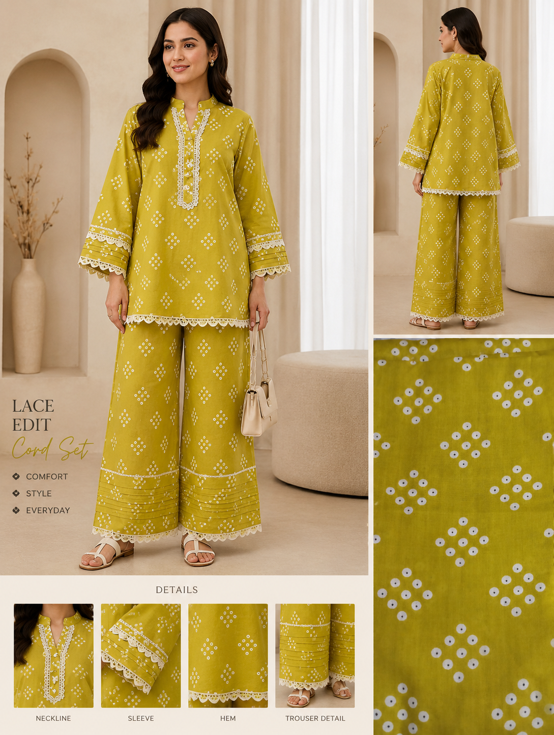2pc Unstiched Printed Cord Set-dhani