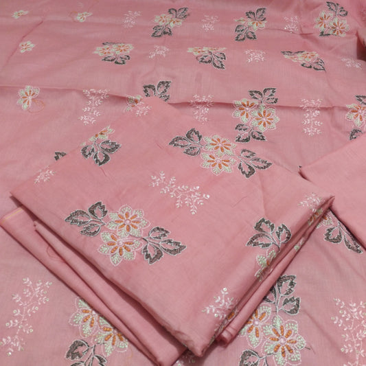 2pc Embroidered Baby Pink Lawn