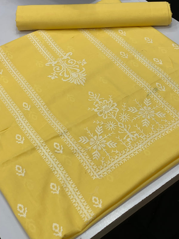 2pc Embroidered Bareeze Lawn_Yellow