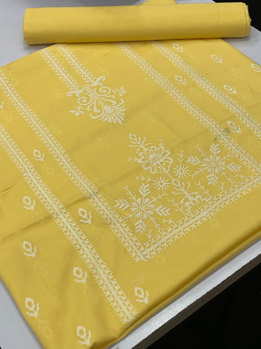 2pc Embroidered Bareeze Lawn_Yellow