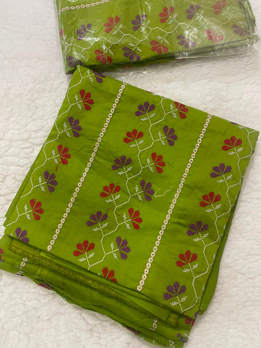 2pc Embroidered Dhani Lawn