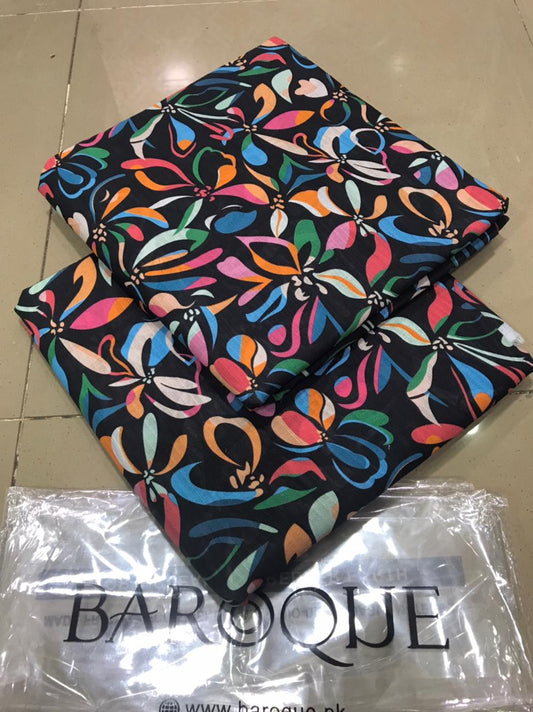 2pc Baroque 💯 Original Bana Dora printed Lawn
