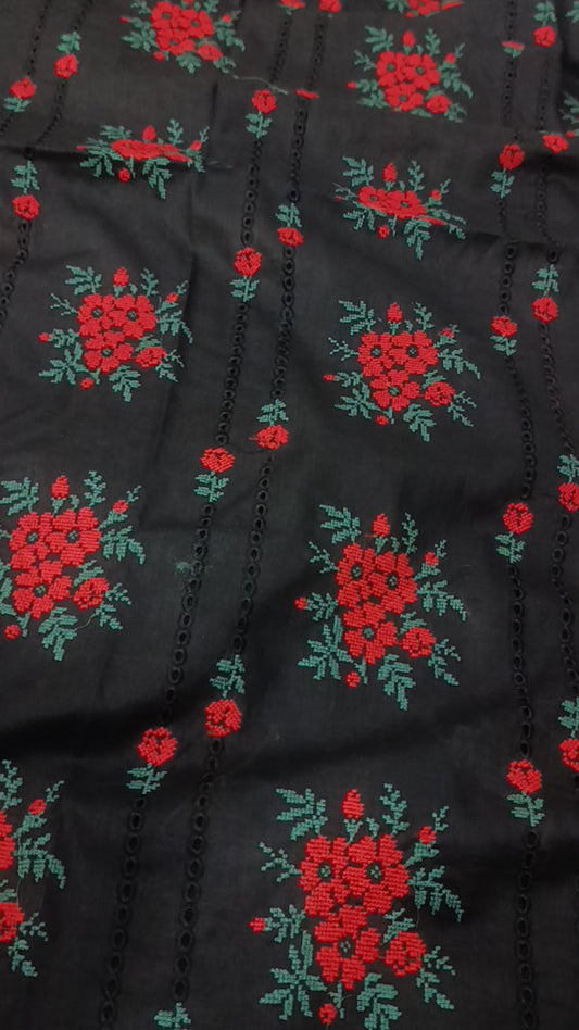 2pc Chickan Kari Black Cotton Lawn