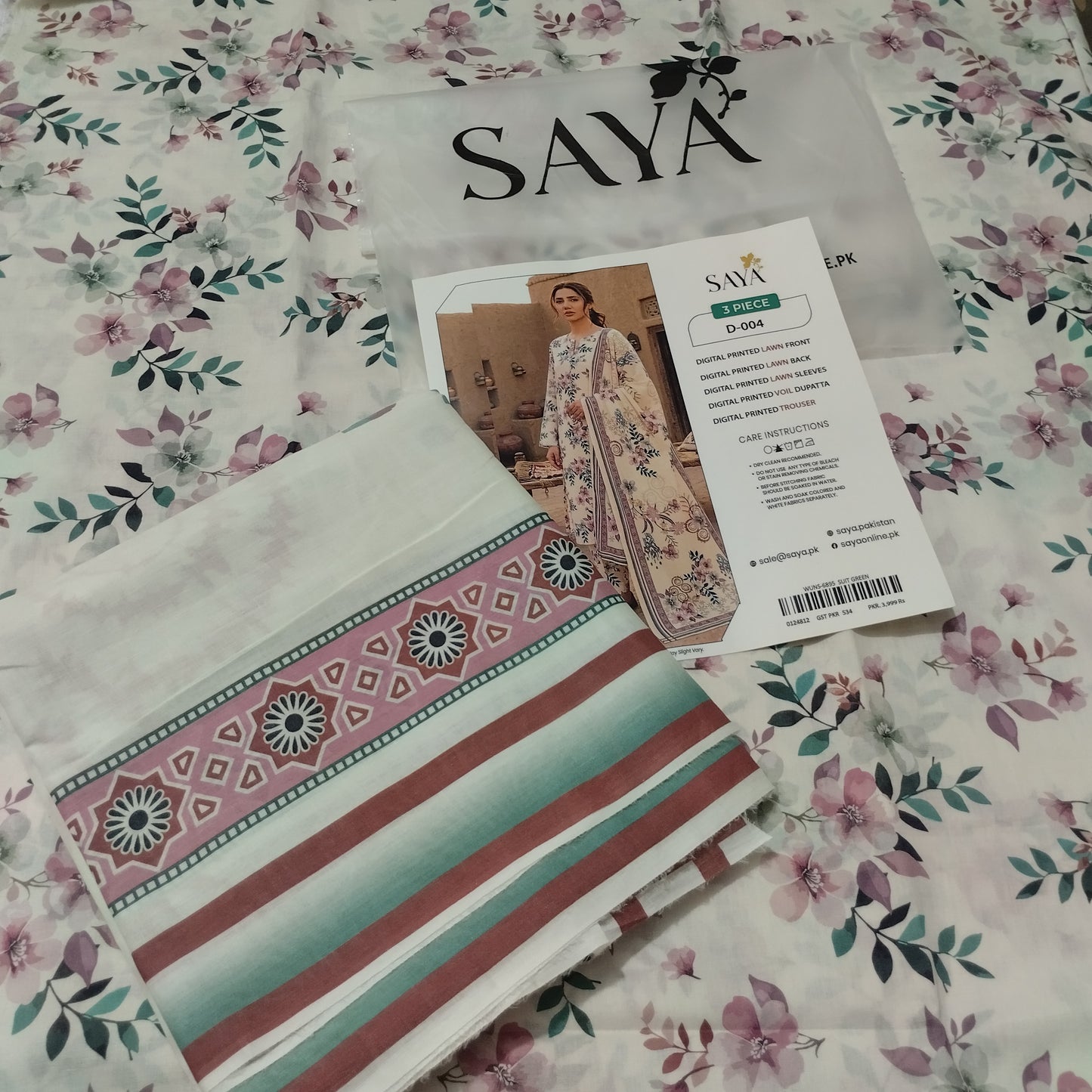 3pc Saya Printed Lawn